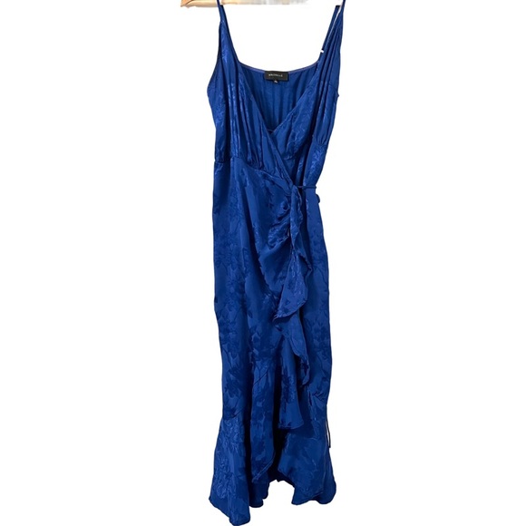 MAJORELLE Albany Midi Wrap Dress in Cobalt Blue Size S - Picture 4 of 8